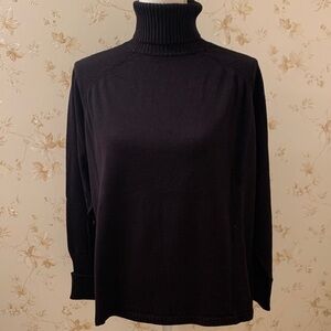 INC International Concepts Black Turtleneck Sweater 1X